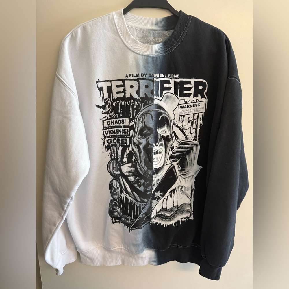 Terrifier Black and White Graphic Sweater